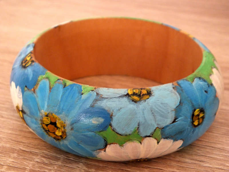 Bratara Blue Flowers