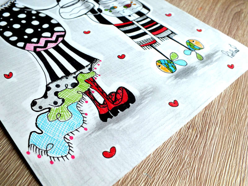 Tablou grafica Varsator si Pesti