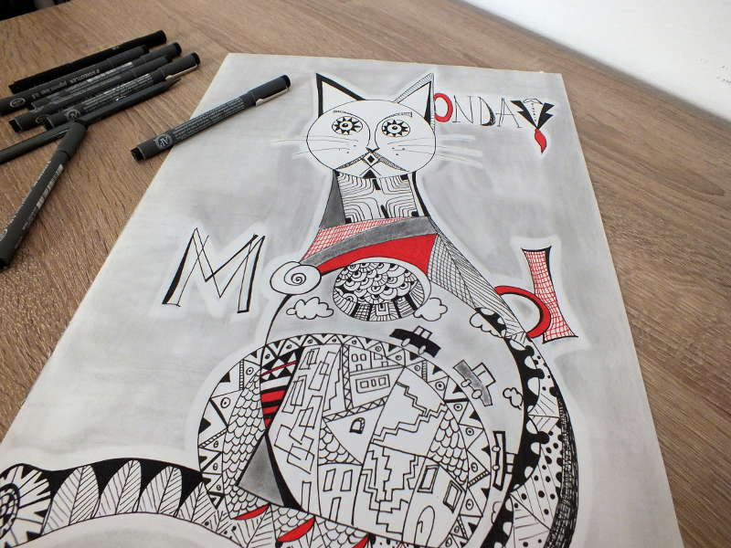 Tablou grafica Monday mood